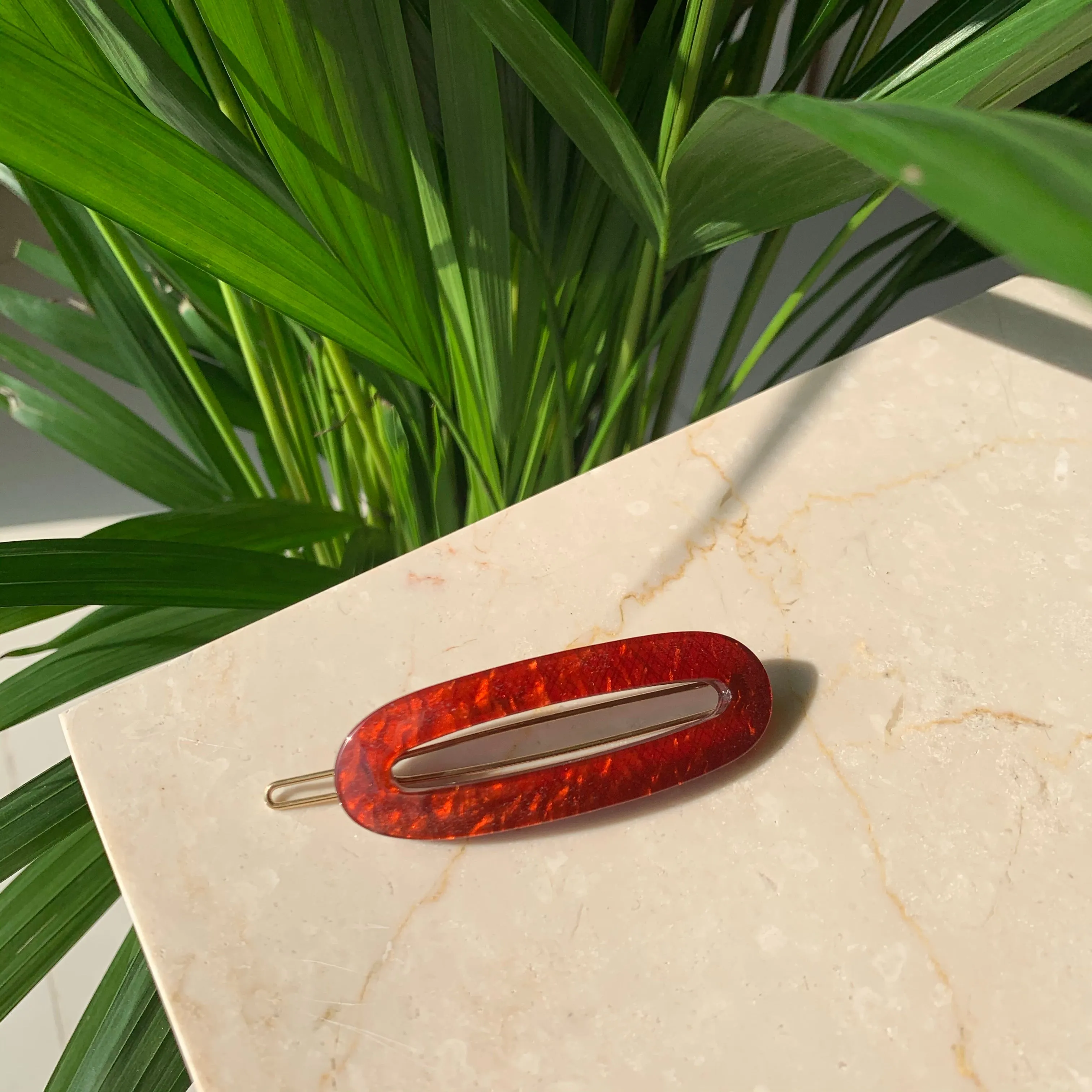 Vintage 01 Handmade Hair Clip Red