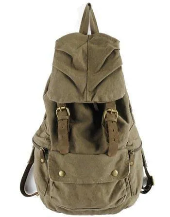Vintage Cotton Canvas Rucksack Backpack