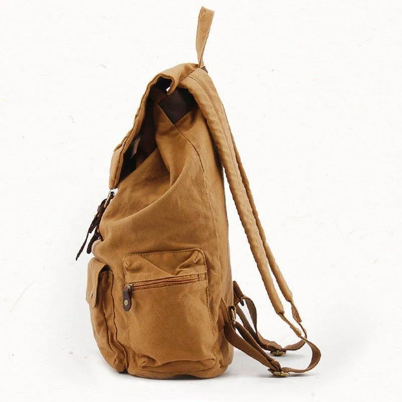 Vintage Cotton Canvas Rucksack Backpack