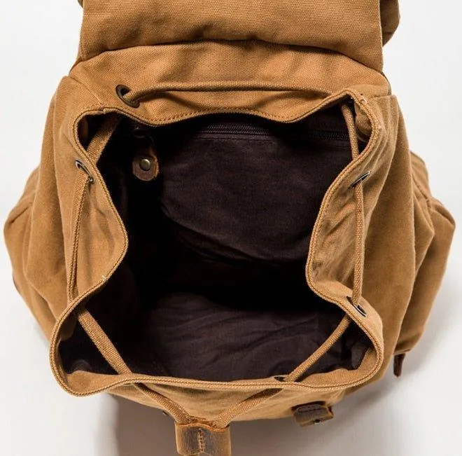 Vintage Cotton Canvas Rucksack Backpack