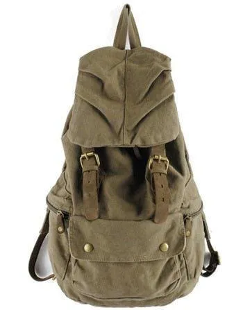 Vintage Cotton Canvas Rucksack Backpack
