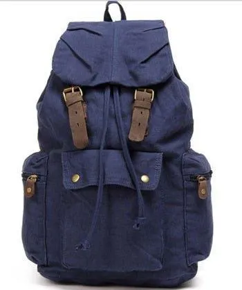 Vintage Cotton Canvas Rucksack Backpack
