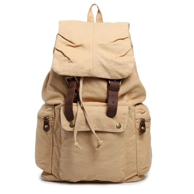 Vintage Cotton Canvas Rucksack Backpack