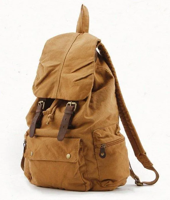 Vintage Cotton Canvas Rucksack Backpack