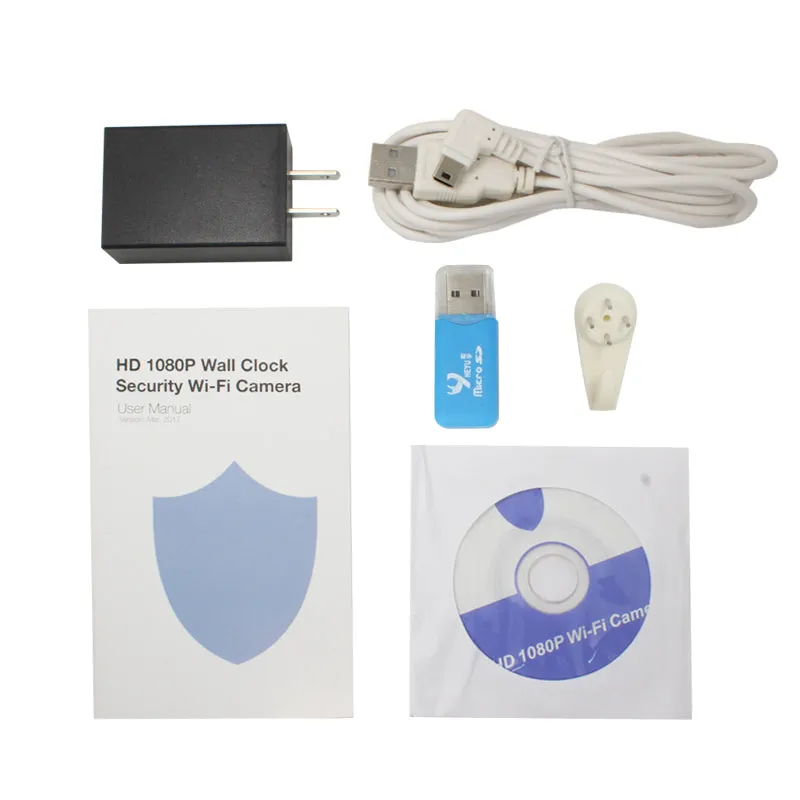 Wall Clock Security Camera PIR Motion Detection Video Recorder 1080p HD Ultra Long Battery Standby