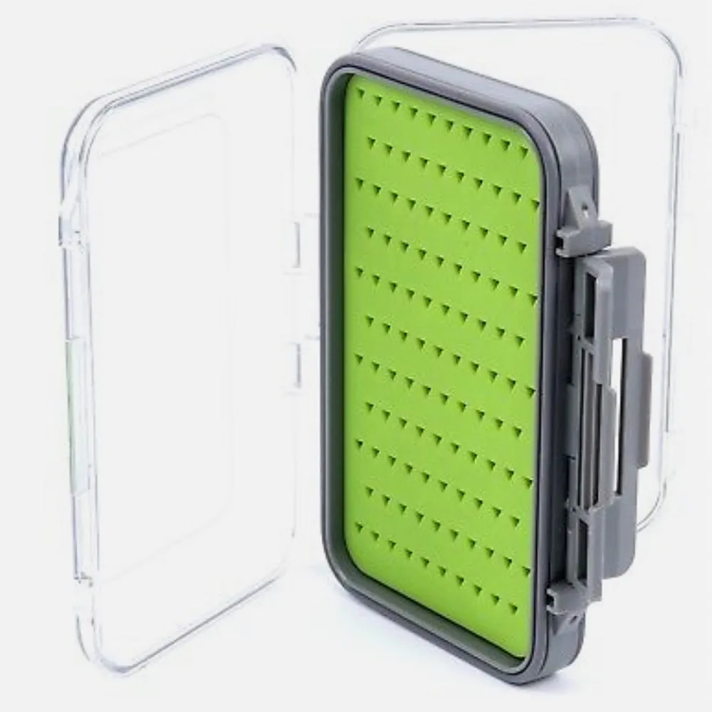Waterproof double-sided Jig/Fly box with silicone insert