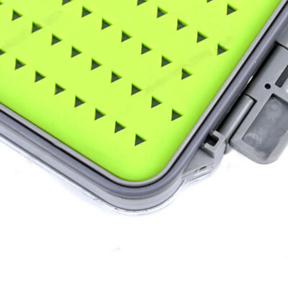 Waterproof double-sided Jig/Fly box with silicone insert