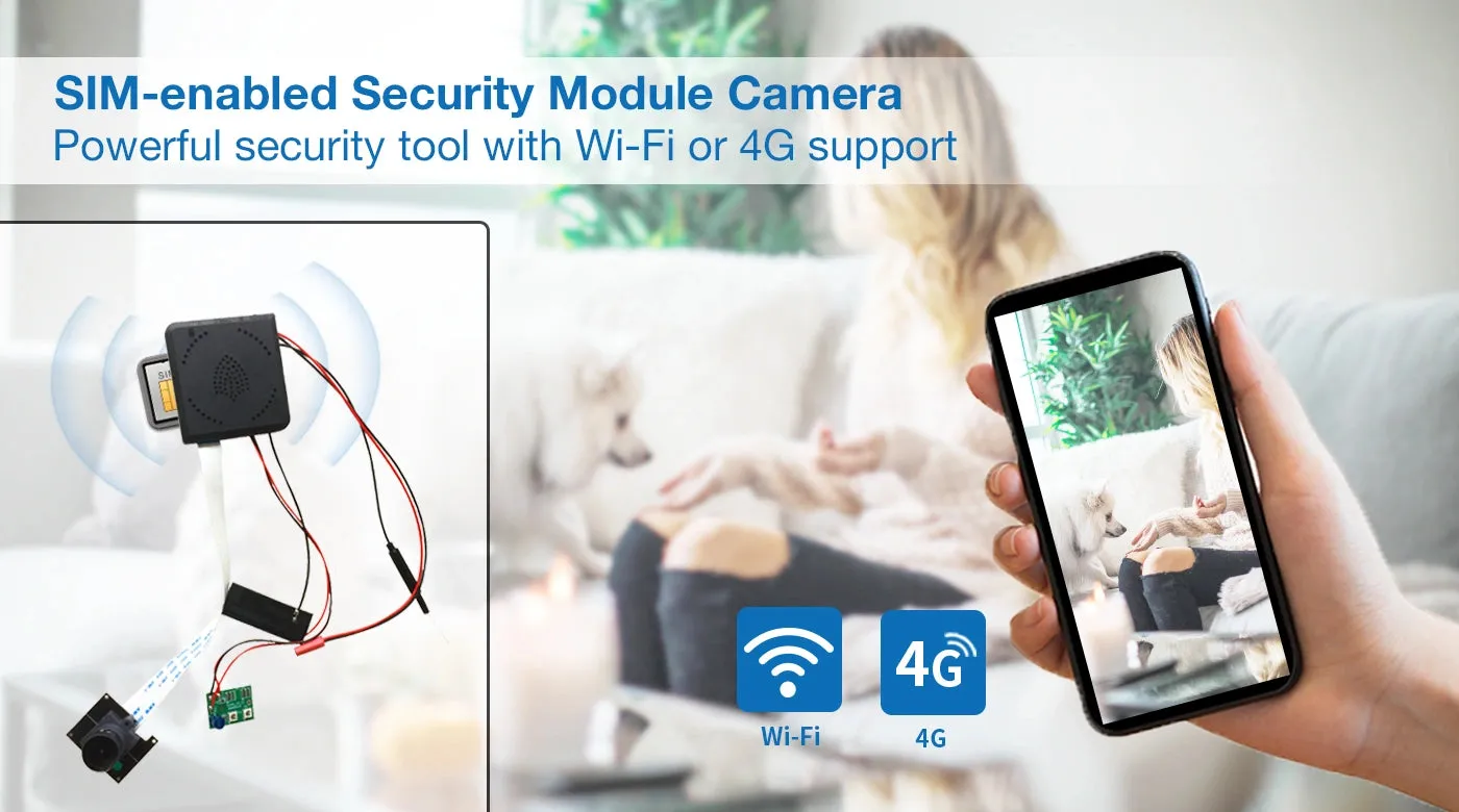 Wireless WiFi & 4G Camera Security Module for DIY Surveillance