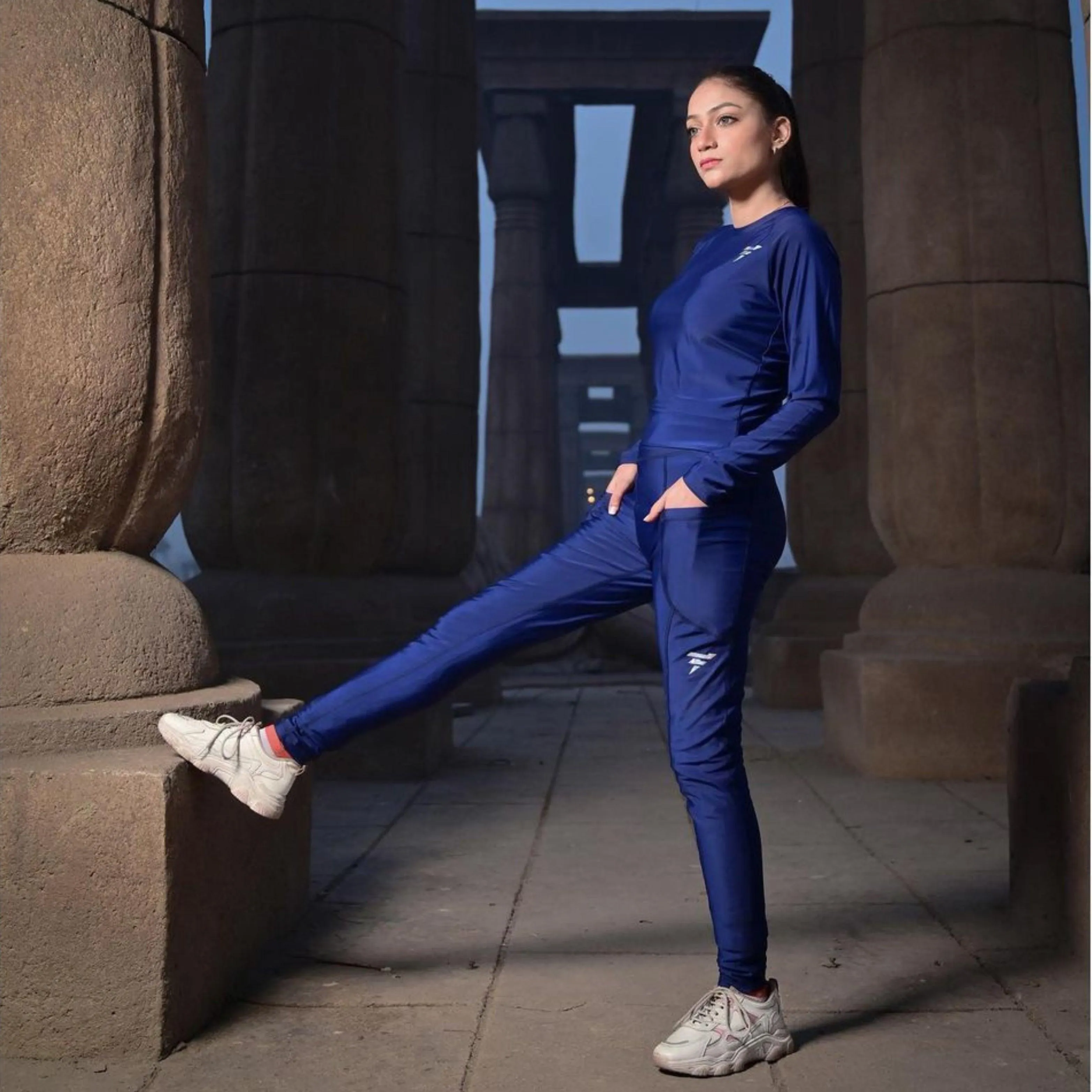 Women's Navy Trendy Tracksuit