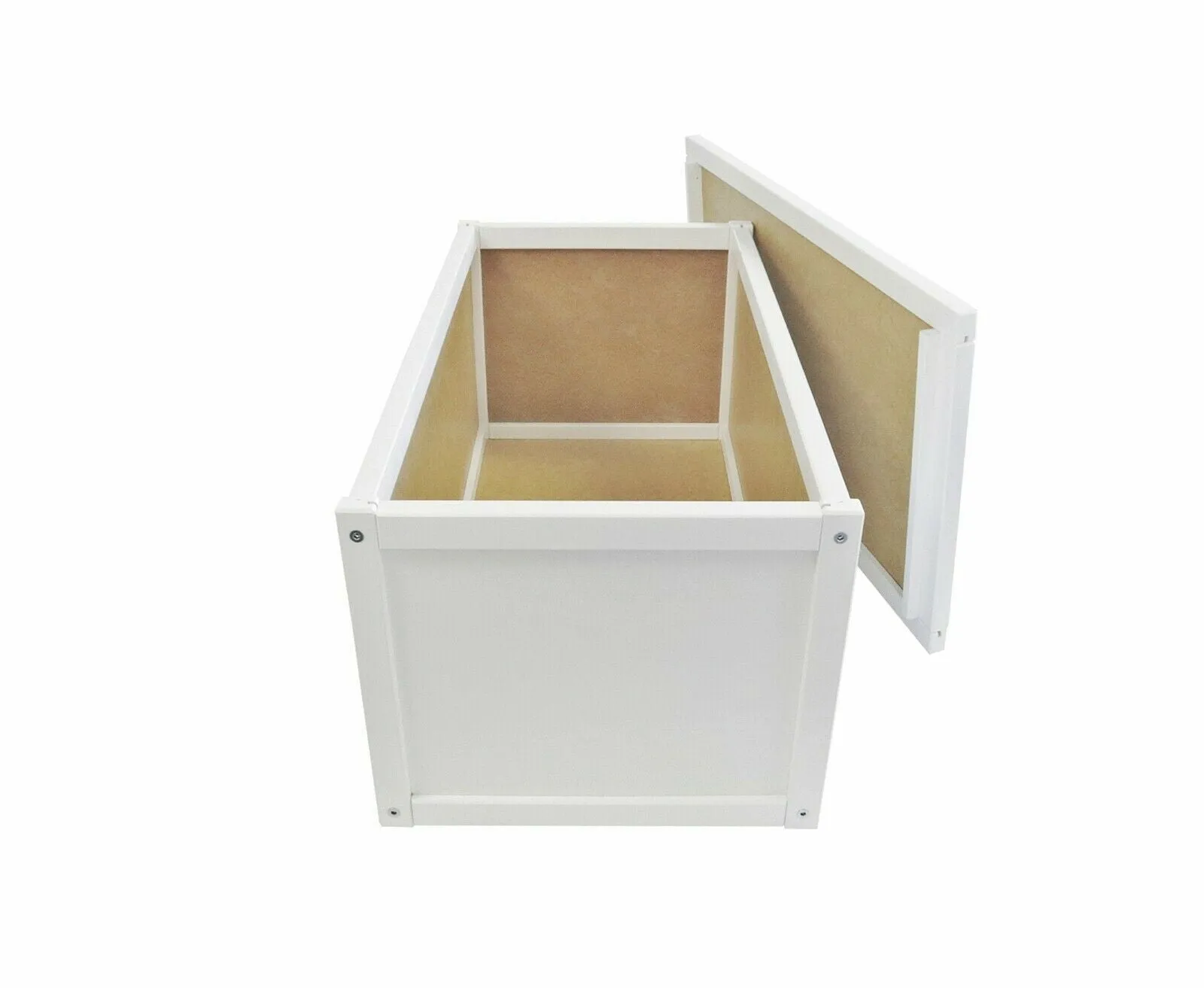Wooden Toy Box | Toy  Chest | Blanket Box | Ottoman with Removable Lid | White