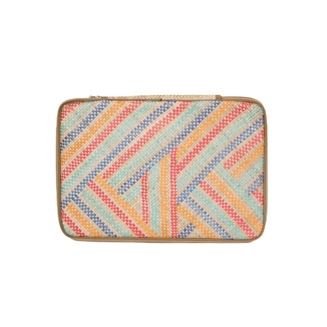 Woven Abre Tikog Grass Laptop Sleeve in Layunin