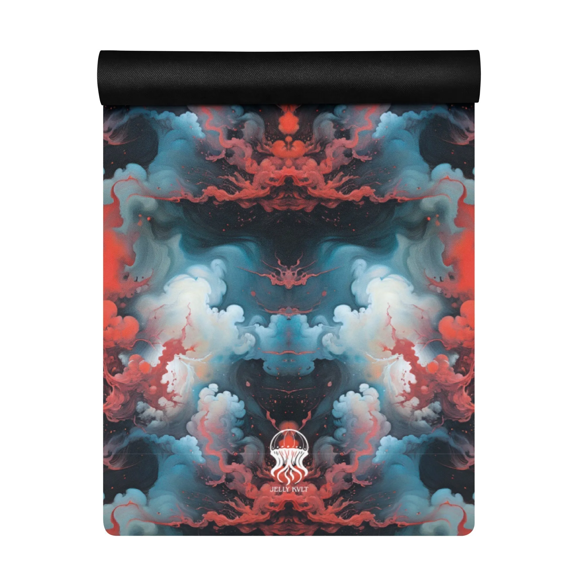 Yoga mat - Ethereal Crimson Flow - Light