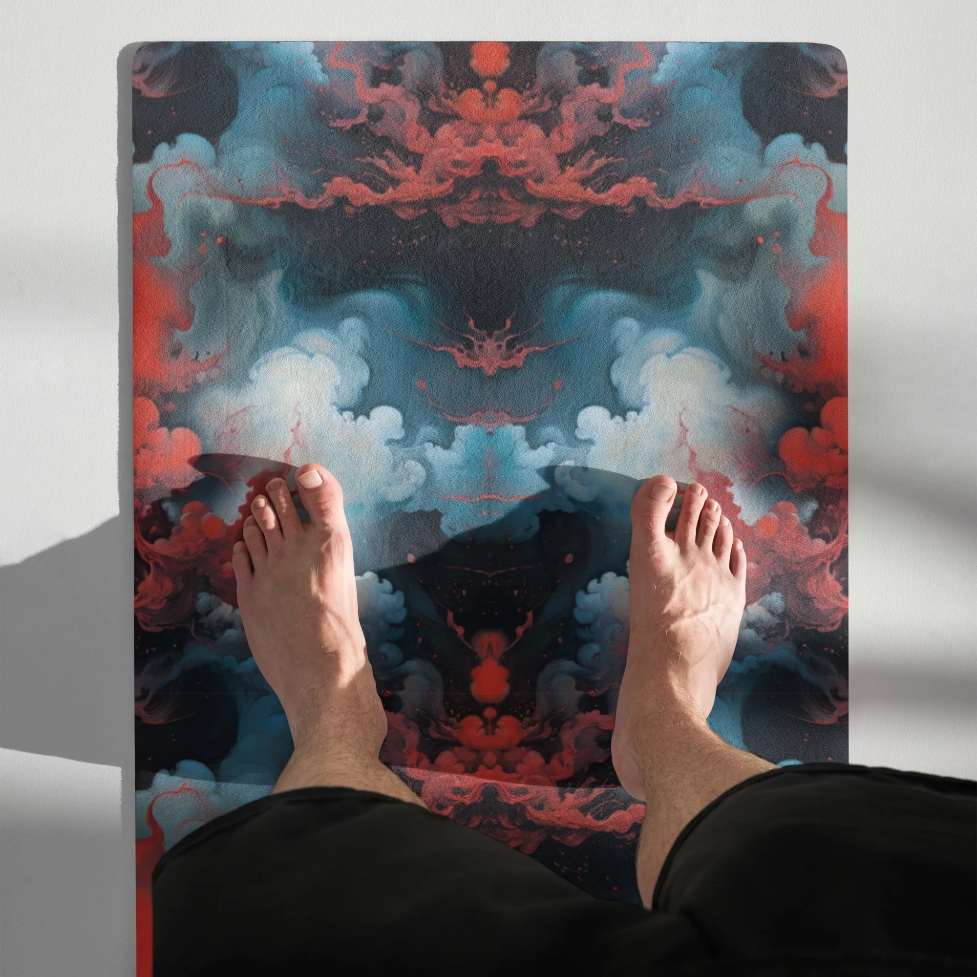 Yoga mat - Ethereal Crimson Flow - Light