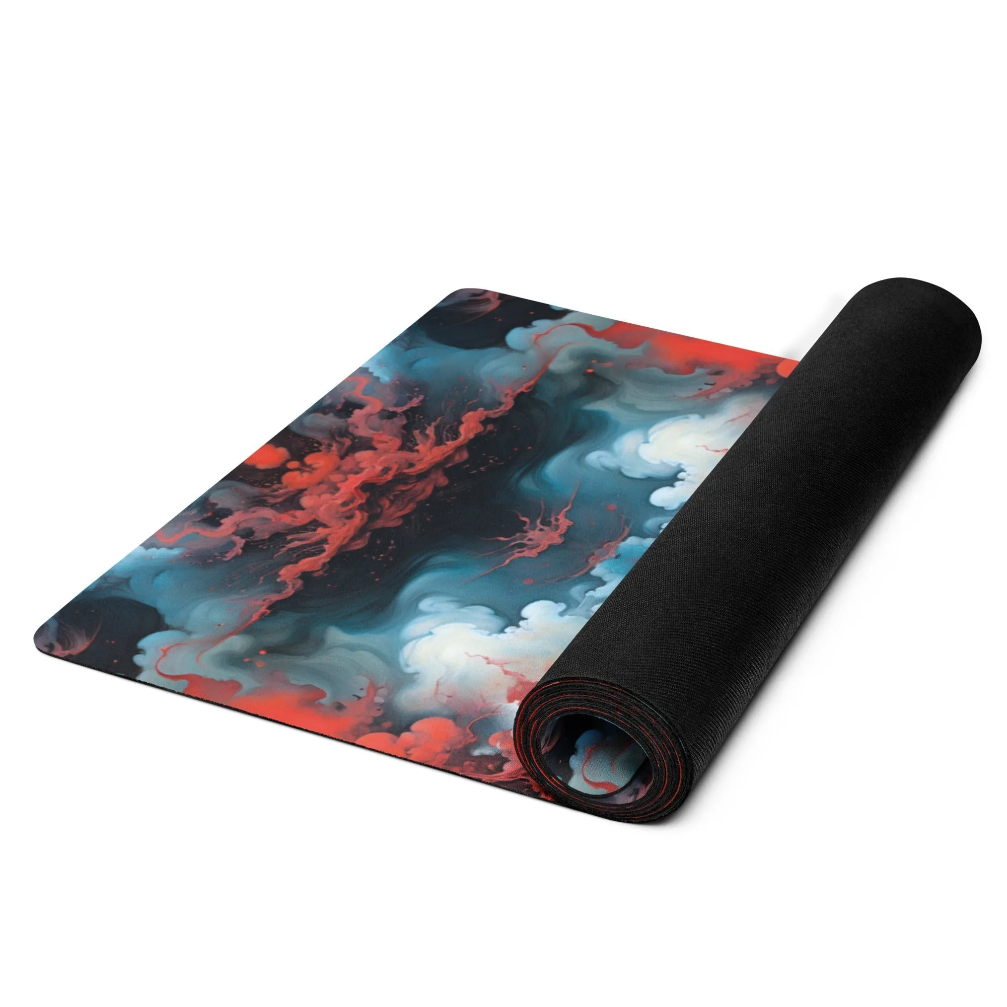 Yoga mat - Ethereal Crimson Flow - Light