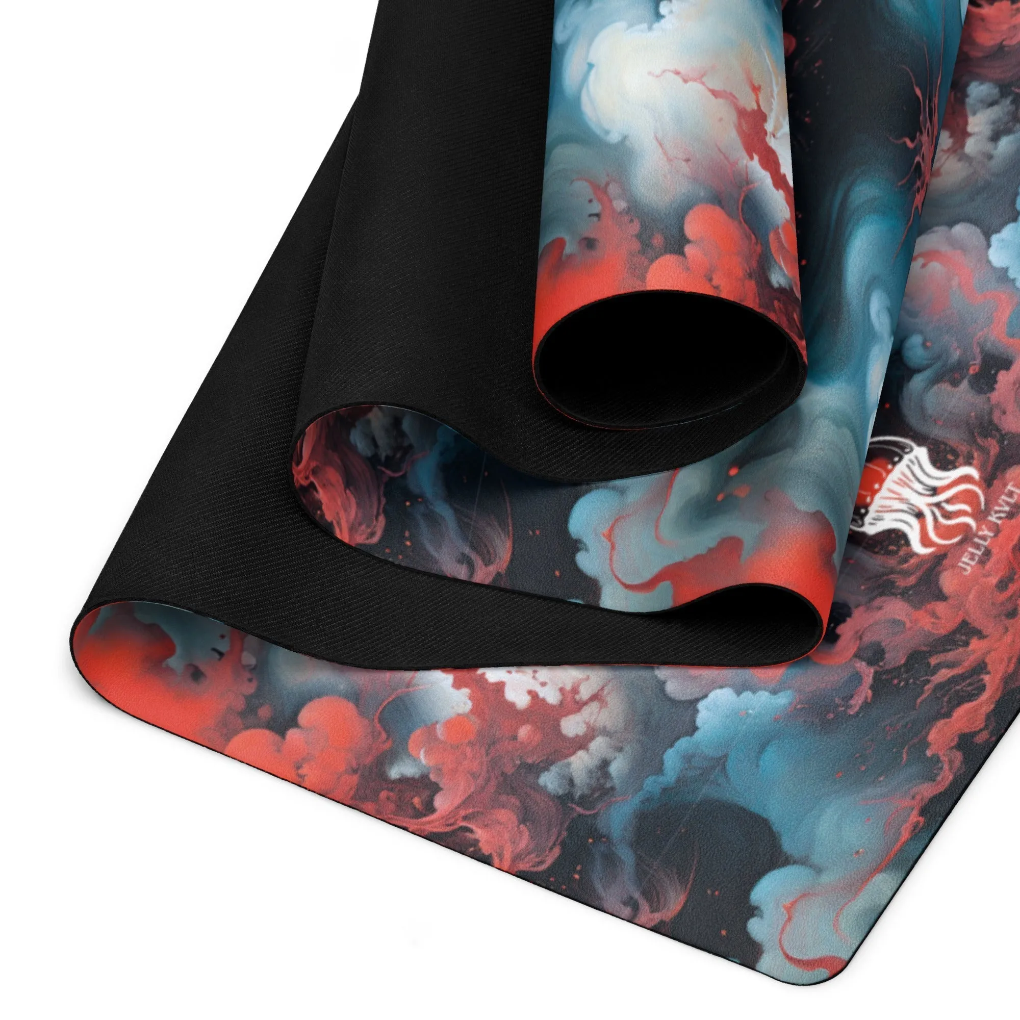 Yoga mat - Ethereal Crimson Flow - Light