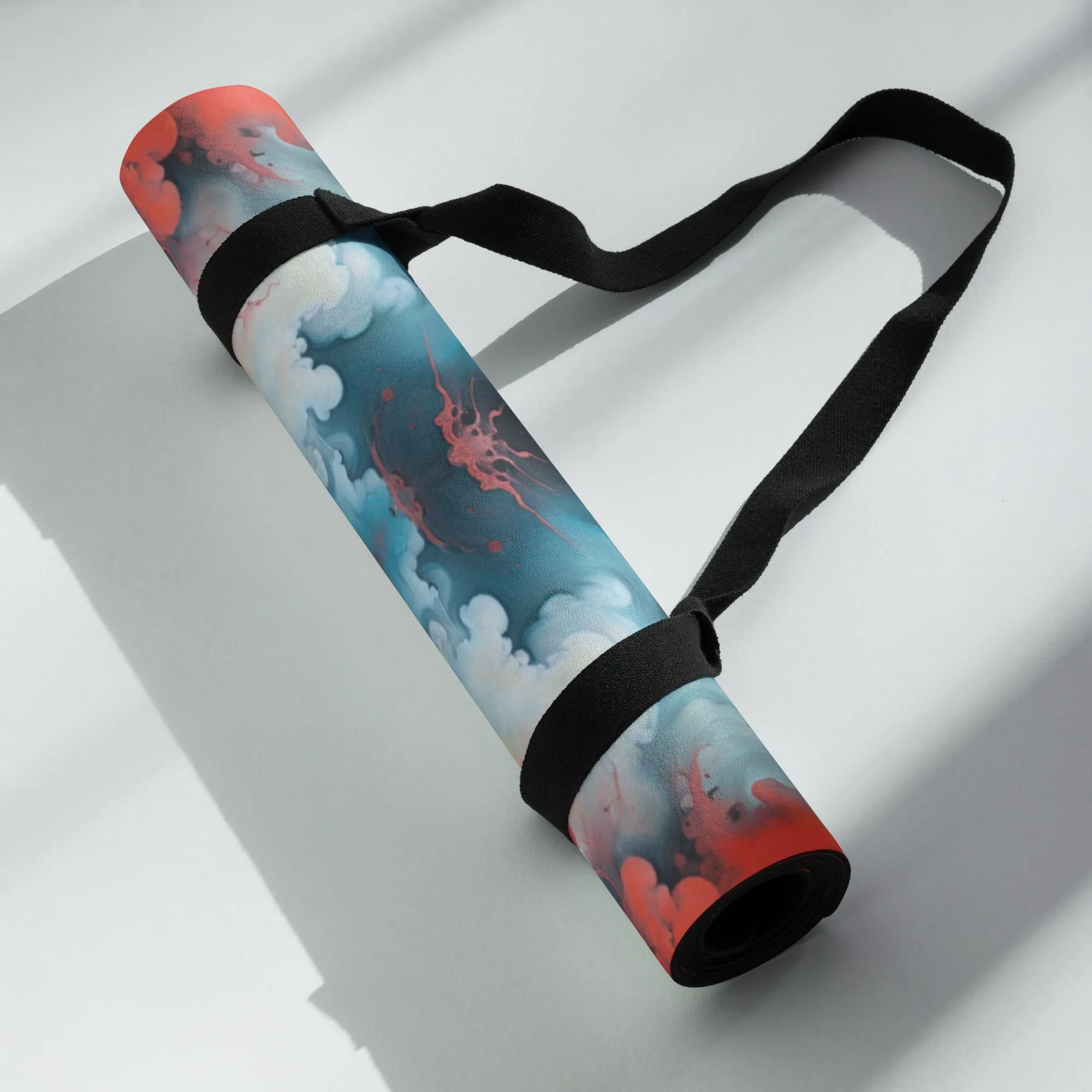 Yoga mat - Ethereal Crimson Flow - Light